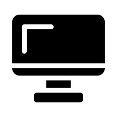 desktop computer glyph icon