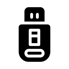 USB drive glyph icon
