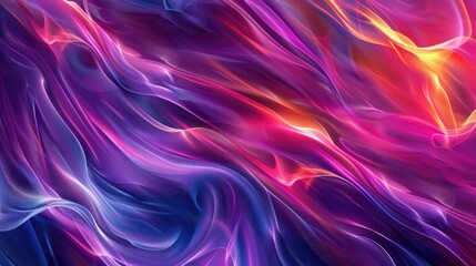 Obraz premium Abstract wavy layers of neon colors swirling seamlessly