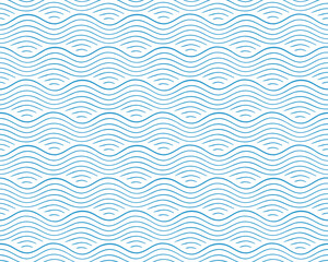 Seamless pattern with doodle waves