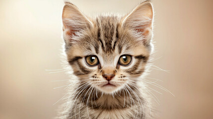 Obraz premium Mad Kitten with Irritated Expression and Playful Mood