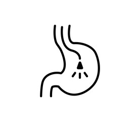 シンプルな胃カメラのアイコンイラスト　ベクター
