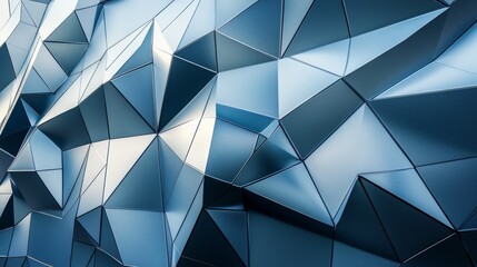 Obraz premium Factory industry, Architecture Building with Aluminium Facade on Blue Sky Background, Backdrop Wall Metal Corrugated Steel Surface Pattern, Warehouse Construction in Geometric Modern Design