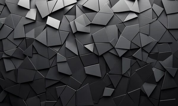 Abstract dark gray geometric polygonal background.