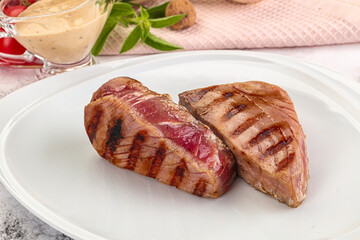 Delicous grilled tuna dish steak