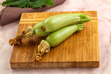 Green young small baby zucchini