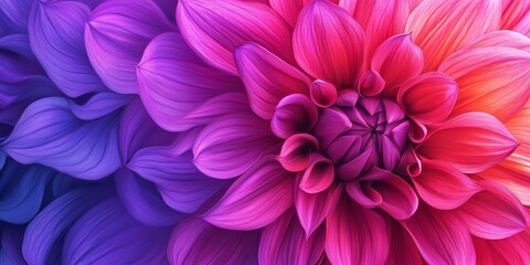 Obraz premium Vibrant pink and purple ombre flower showcasing enchanting colors in a lush botanical garden, perfect for highlighting the beauty of nature s palette with stunning ombre flower details.