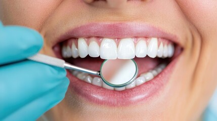 Dental checkup action dental clinic location health content clean environment close-up viewpoint oral hygiene concept