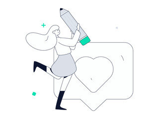  Character reading quietly vector concept operation hand drawn illustration
