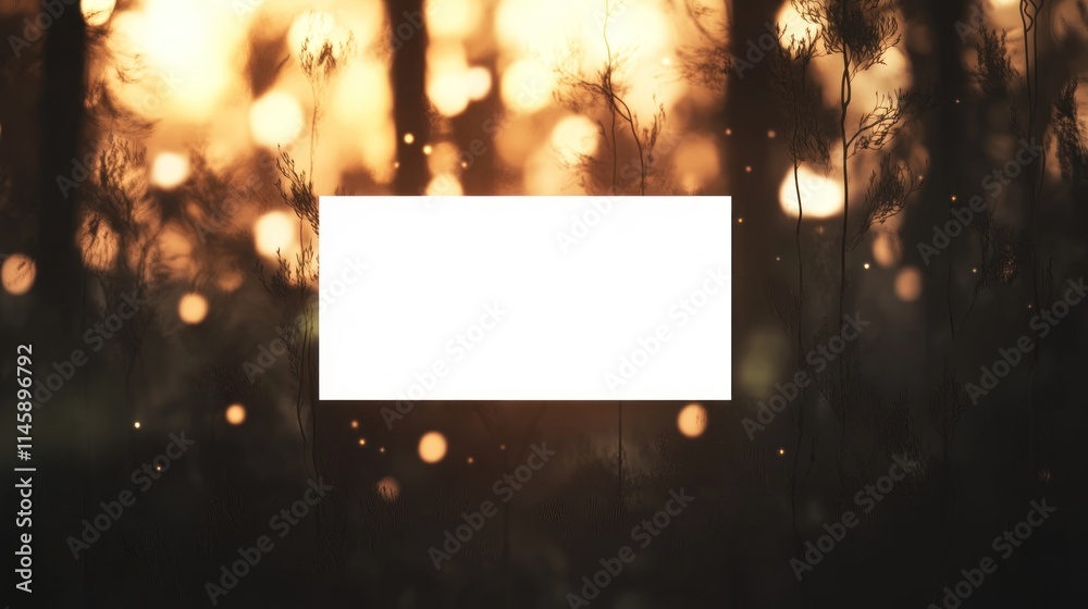 Poster Bokeh background with frame.