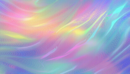 Abstract rainbow pastel background hologram, silver iridescent foil texture background.Generative AI