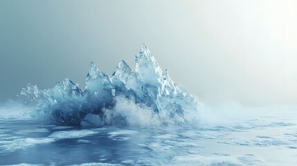 Naklejka premium Majestic Iceberg Emerges From Frosty Waters