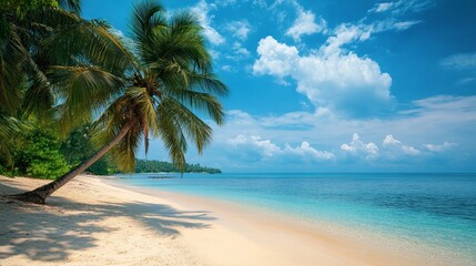 luxury island for relax , tropical beach and image with copyspace