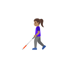 Fototapeta premium Person Walking with Cane Emoji 
