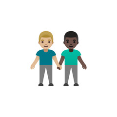 Fototapeta premium Hand-Holding Couple Emoji