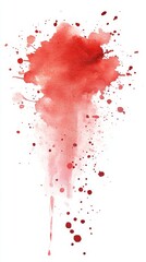 red watercolor dotted water stain