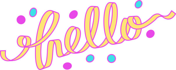 lettering hello tape text