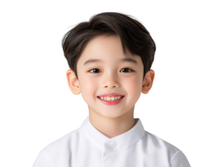 Portrait of a young boy in white shirt and tie, timeless image of childhood innocence formal elegance