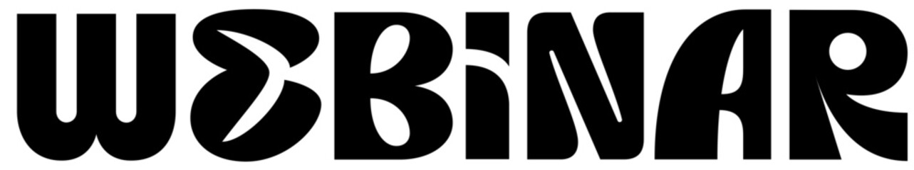 Lettering webinar in different letters style text