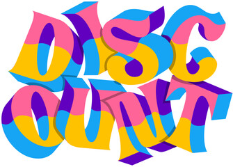 lettering discount in threed style text