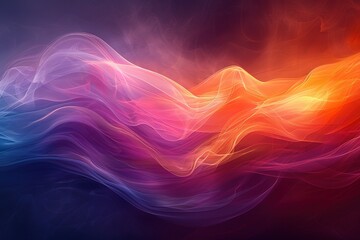 Obraz premium A colorful wave with a purple and orange background