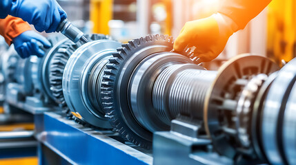 Naklejka premium Precision Industrial Machinery Maintenance