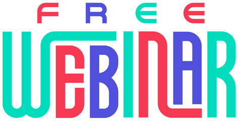 lettering free webinar in symmetric style text