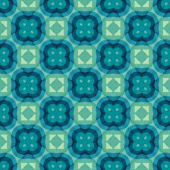 Mediterranean Style Seamless Geometric Background Pattern
