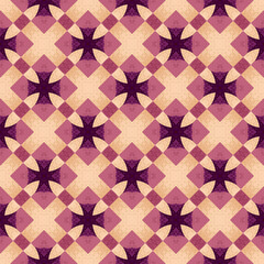Funky Mauve and Cream Abstract Geometric Shape Background Pattern