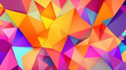 Obraz premium Futuristic geometric shapes in bright colors on abstract vector background, modern, abstract