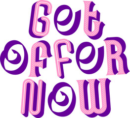 lettering get offer now in different letters style text