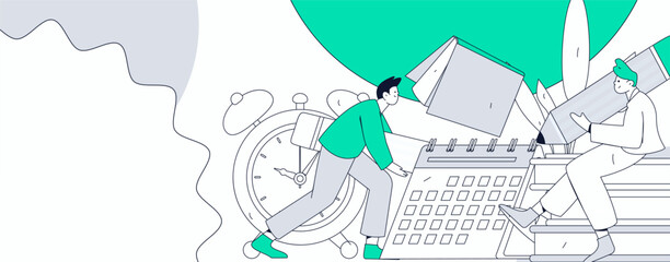  Character reading quietly vector concept operation hand drawn illustration
