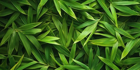 Fototapeta premium Tropical bamboo leaves create a vibrant and lush background, adding a natural touch to any design. The tropical bamboo leaves provide a serene atmosphere ideal for various creative projects.