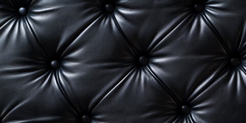 Naklejka premium Luxurious leather texture in rich black, showcasing exquisite patterns ideal for furniture design. This black leather texture enhances sophistication and elegance in any furniture setting.