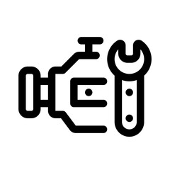 Engine Maintenance Line Icon. Single icon, line vector icon