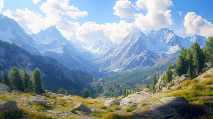 Breathtaking scenery from the ridge, showcasing stunning views and natural beauty, perfect for capturing the essence of majestic mountain scenery in your collection.