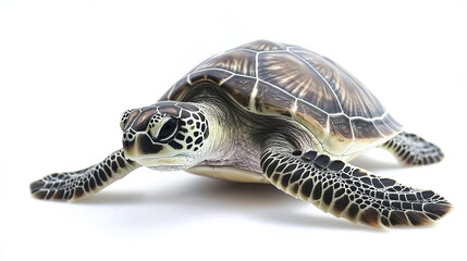 Fototapeta premium realistic turtle swimming gracefully in serene environment