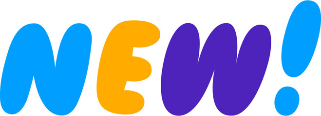 puffy lettering sticker new! text