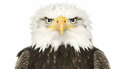 Obraz premium An isolated eagle portrait on a clear background cutout