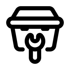 Toolbox Simple Line Icon. Single icon, line vector icon