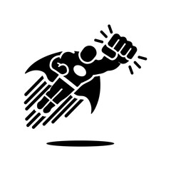 superhero icon on white © Pavle