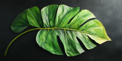 Freshening up a clean Philodendron leaf using tissue paper creates a visually appealing display this clean Philodendron leaf shines with its vibrant green hues and healthy appearance.
