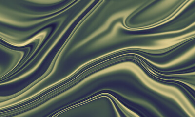 A swirling abstract background with smooth, flowing lines in shades of olive green and dark teal, creating a marbled or liquid effect.