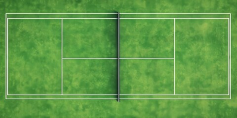 Tennis court depicted in a map design, featuring a precise clipping path. This tennis court image highlights the layout and details for creative projects involving tennis courts.