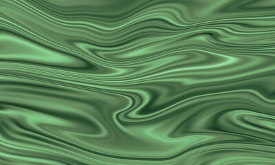 Abstract green liquid marble background with wavy pattern.
