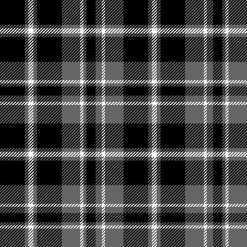 plaid tartan seamless repeat pattern. This is a black gray white checkered plaid vector illustration. Design for decorative,wallpaper,shirts,clothing,tablecloths,wrapping,textile,fabric,texture