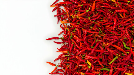 Fototapeta premium Isolated red hot chili peppers on a clear background cutout