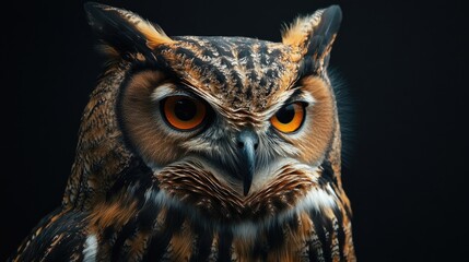 Fototapeta premium Owl's Face Close Up