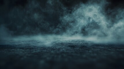 Fototapeta premium Dark Moody Foggy Ground Surface Background