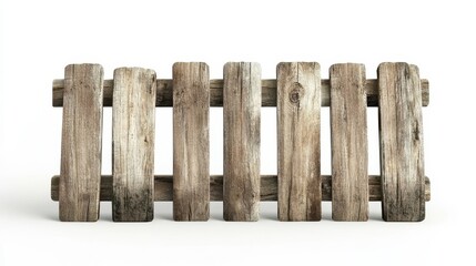 Obraz premium Handcrafted Wooden Fence Design for Clean Aesthetic